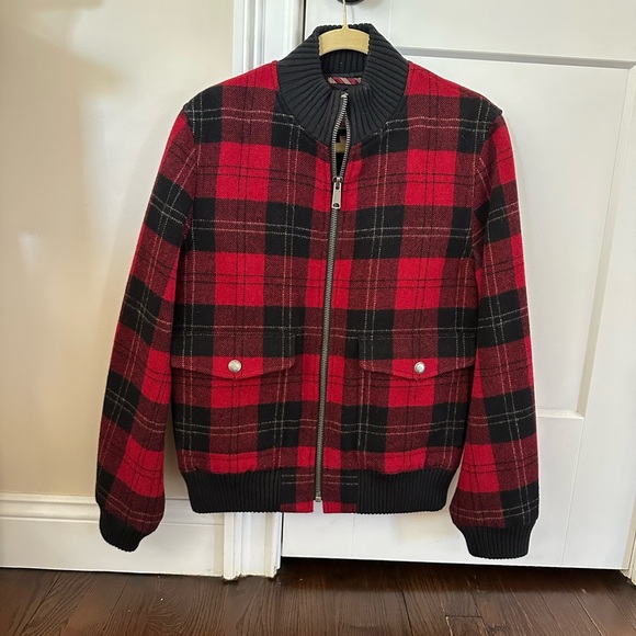Brooks Brothers Other - Brooks Brothers Red and Black Plaid Bomber Jacket